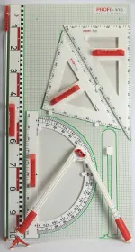 Wandtafelzeichengerätesatz Profi-Linie IV (6-teilig)