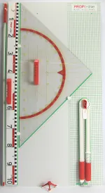 Wandtafelzeichengerätesatz Profi-Linie I (4-teilig)