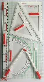 Wandtafelzeichengerätesatz Profi-Linie II (4-teilig)